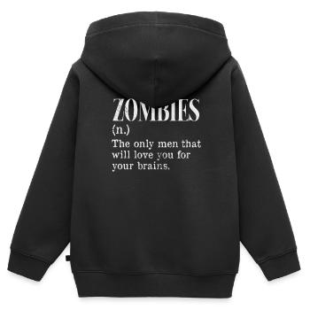 Zombie - Kinder Premium Organic Zip Hoodie - Schwarz - Hinten - AI Model Kid Male (0cm)