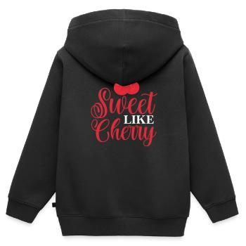 Cherry Cherry Tree Cherry Blossom Fruit Gift - Kids Premium Organic Zip-up Hoodie - black - Back - AI Model Kid Male (0cm)