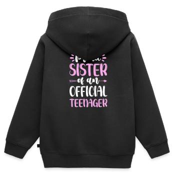 Teenager Teenie Teen Teens Teeny Geschenk - Kinder Premium Organic Zip Hoodie - Schwarz - Hinten - AI Model Kid Male (0cm)