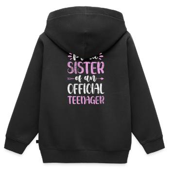 Adolescent - Sweat Premium à capuche zippé enfant bio - noir - Dos - AI Model Kid Male (0cm)