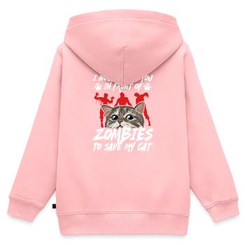 Zombie Zombie-Jäger Zombieapokalypse Geschenk - Kinder Premium Organic Zip Hoodie - Rosa - Hinten - AI Model Kid Female (0cm)