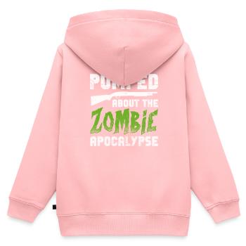 Zombie - Kinder Premium Organic Zip Hoodie - Rosa - Hinten - AI Model Kid Female (0cm)