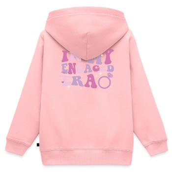 Junggesellin Jungesellinnenabschied Braut - Kinder Premium Organic Zip Hoodie - Rosa - Hinten - AI Model Kid Female (0cm)
