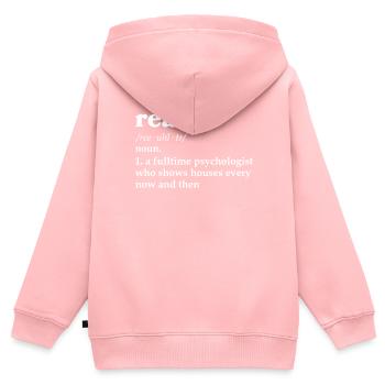 Immobilienmakler Immobilien Makler Geschenk - Kinder Premium Organic Zip Hoodie - Rosa - Hinten - AI Model Kid Female (0cm)