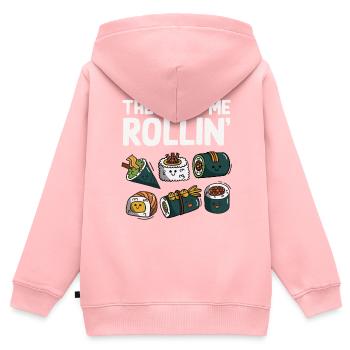 Sushi Essen Japan Nigiri Geschenk - Kinder Premium Organic Zip Hoodie - Rosa - Hinten - AI Model Kid Female (0cm)