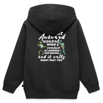 Zombie Zombie-Jäger Zombieapokalypse Geschenk - Kinder Premium Organic Zip Hoodie - Schwarz - Hinten - AI Model Kid Male (0cm)