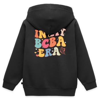 Autisme - Sweat Premium à capuche zippé enfant bio - noir - Dos - AI Model Kid Male (0cm)