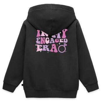 Junggesellin - Kinder Premium Organic Zip Hoodie - Schwarz - Hinten - AI Model Kid Male (0cm)