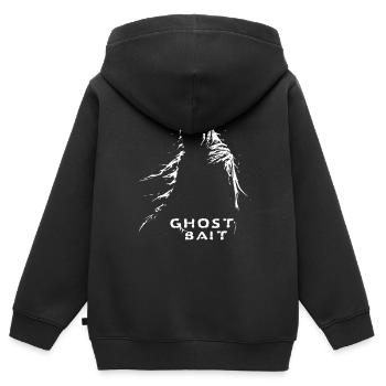 Appât fantôme Ombre Faucheuse | SOS Fantômes - Sweat Premium à capuche zippé enfant bio - noir - Dos - AI Model Kid Male (0cm)