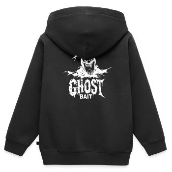 Appât fantôme Sinistre Faucheuse | SOS Fantômes - Sweat Premium à capuche zippé enfant bio - noir - Dos - AI Model Kid Male (0cm)