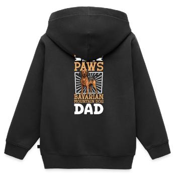 Chien de chasse à l’odeur des montagnes bavaroises papa - Sweat Premium à capuche zippé enfant bio - noir - Dos - AI Model Kid Male (0cm)