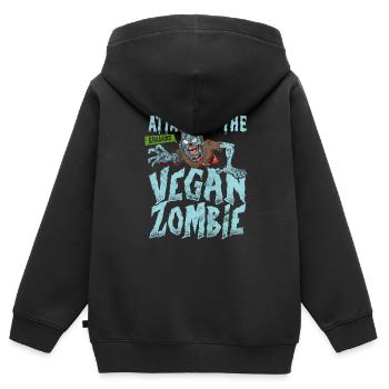 Zombie - Kinder Premium Organic Zip Hoodie - Schwarz - Hinten - AI Model Kid Male (0cm)