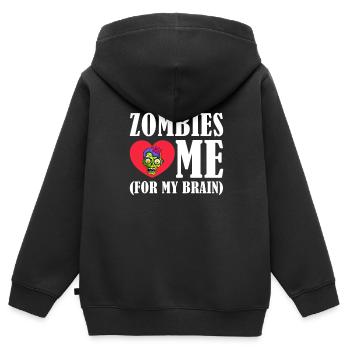 Zombie Zombie-Jäger Zombieapokalypse Geschenk - Kinder Premium Organic Zip Hoodie - Schwarz - Hinten - AI Model Kid Male (0cm)