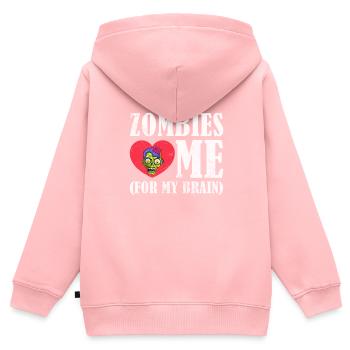 Zombie - Kinder Premium Organic Zip Hoodie - Rosa - Hinten - AI Model Kid Female (0cm)