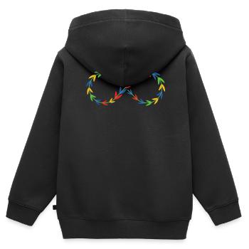 Autismus Awareness Day Autist Geschenk - Kinder Premium Organic Zip Hoodie - Schwarz - Hinten - AI Model Kid Male (0cm)