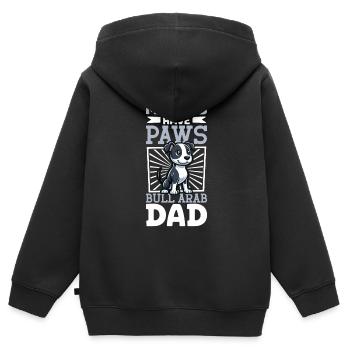 Bull Arab Papa - Kinder Premium Organic Zip Hoodie - Schwarz - Hinten - AI Model Kid Male (0cm)
