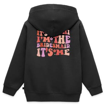Junggesellin - Kinder Premium Organic Zip Hoodie - Schwarz - Hinten - AI Model Kid Male (0cm)