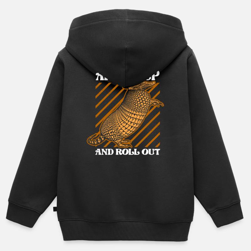 Armadillo - Drôle de dicton - Sweat Premium à capuche zippé enfant bio - noir