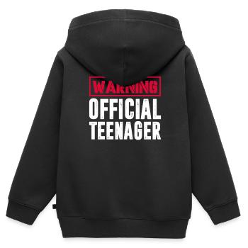 Teenager Teenie Teen Teens Teeny Geschenk - Kinder Premium Organic Zip Hoodie - Schwarz - Hinten - AI Model Kid Male (0cm)