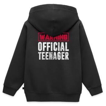 Adolescent - Sweat Premium à capuche zippé enfant bio - noir - Dos - AI Model Kid Male (0cm)