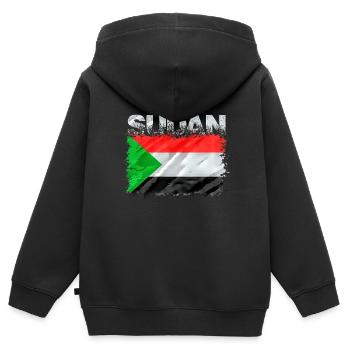 Sudan - Kids Premium Organic Zip-up Hoodie - black - Back - AI Model Kid Male (0cm)