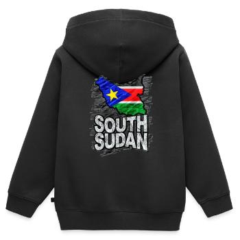 Sudan - Kids Premium Organic Zip-up Hoodie - black - Back - AI Model Kid Male (0cm)