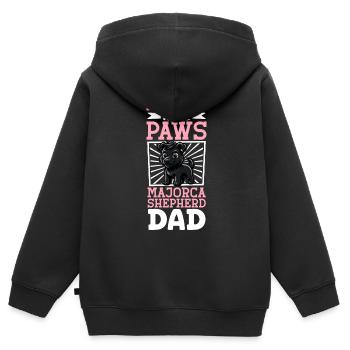 Ca de bestiar Papa - Kinder Premium Organic Zip Hoodie - Schwarz - Hinten - AI Model Kid Male (0cm)