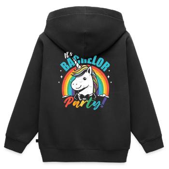 Bachelor bachelor party - Kids Premium Organic Zip-up Hoodie - black - Back - AI Model Kid Male (0cm)