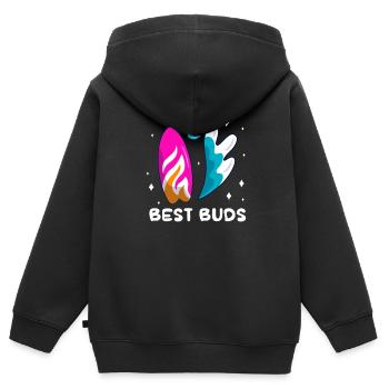Wakeboard Wakeboarder Wakeboard Cadeau - Sweat Premium à capuche zippé enfant bio - noir - Dos - AI Model Kid Male (0cm)