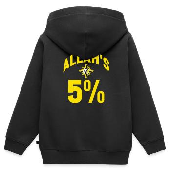 Muslim Islam Allah Ramadan Kareem Gift - Kids Premium Organic Zip-up Hoodie - black - Back - AI Model Kid Male (0cm)