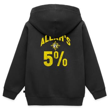 Muslim - Kids Premium Organic Zip-up Hoodie - black - Back - AI Model Kid Male (0cm)