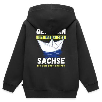 Gendern Tshirt Herren Damen Lustig Witzig Spruch - Kinder Premium Organic Zip Hoodie - Schwarz - Hinten - AI Model Kid Male (0cm)