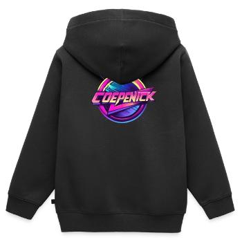 Berlin Köpenick Souvenir Cöpenick Retro-Style - Kinder Premium Organic Zip Hoodie - Schwarz - Hinten - AI Model Kid Male (0cm)
