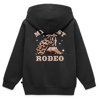 Junggesellin Jungesellinnenabschied Braut - Kinder Premium Organic Zip Hoodie - Schwarz - Hinten - AI Model Kid Male (0cm)