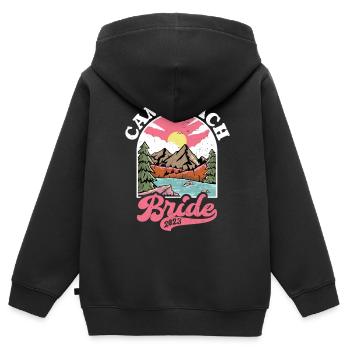 Junggesellin - Kinder Premium Organic Zip Hoodie - Schwarz - Hinten - AI Model Kid Male (0cm)