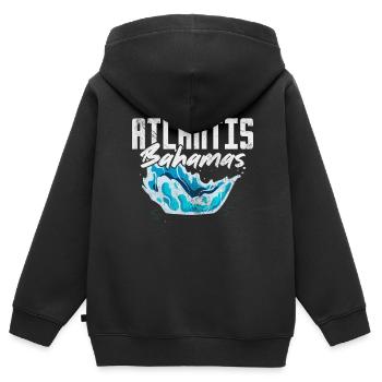 Bahamas - Kinder Premium Organic Zip Hoodie - Schwarz - Hinten - AI Model Kid Male (0cm)