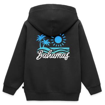 Bahamas Caribbean Island Atlantic Summer Gift - Kids Premium Organic Zip-up Hoodie - black - Back - AI Model Kid Male (0cm)