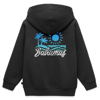 Bahamas - Kinder Premium Organic Zip Hoodie - Schwarz - Hinten - AI Model Kid Male (0cm)