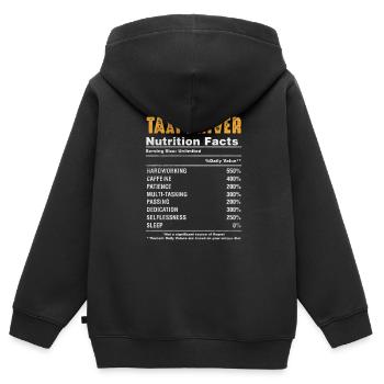Taxi Taxifahrer Verkehr Beruf Geschenk - Kinder Premium Organic Zip Hoodie - Schwarz - Hinten - AI Model Kid Male (0cm)
