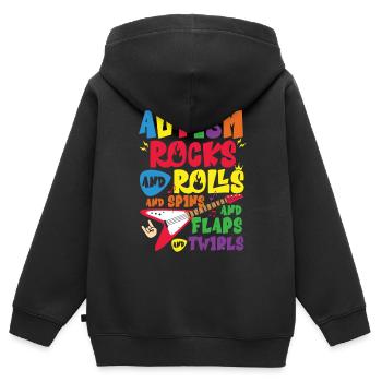 Autismus Awareness Day Autist Geschenk - Kinder Premium Organic Zip Hoodie - Schwarz - Hinten - AI Model Kid Male (0cm)