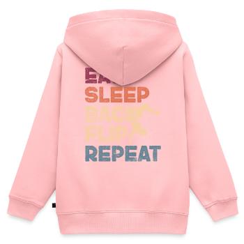Backflip - Kinder Premium Organic Zip Hoodie - Rosa - Hinten - AI Model Kid Female (0cm)