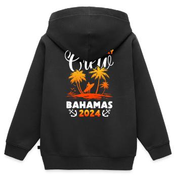 Bahamas Caribbean Island Atlantic Summer Gift - Kids Premium Organic Zip-up Hoodie - black - Back - AI Model Kid Male (0cm)