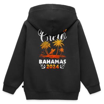 Bahamas - Kinder Premium Organic Zip Hoodie - Schwarz - Hinten - AI Model Kid Male (0cm)