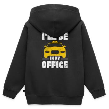 Taxi Taxifahrer Verkehr Beruf Geschenk - Kinder Premium Organic Zip Hoodie - Schwarz - Hinten - AI Model Kid Male (0cm)