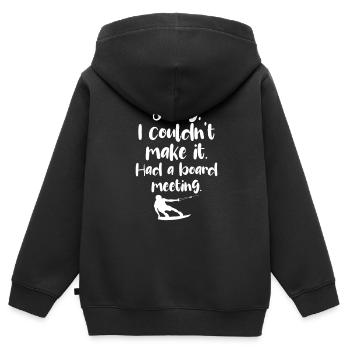 Wakeboard Wakeboarder Wakeboard Cadeau - Sweat Premium à capuche zippé enfant bio - noir - Dos - AI Model Kid Male (0cm)