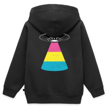 Alien - Kids Premium Organic Zip-up Hoodie - black - Back - AI Model Kid Male (0cm)