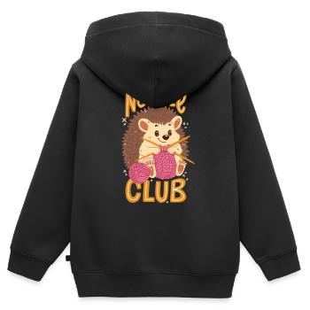 Club d’aiguilles - Sweat Premium à capuche zippé enfant bio - noir - Dos - AI Model Kid Male (0cm)