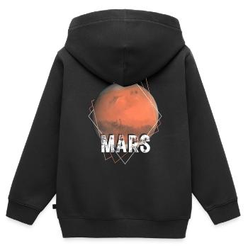 Mars Planet - Kinder Premium Organic Zip Hoodie - Schwarz - Hinten - AI Model Kid Male (0cm)