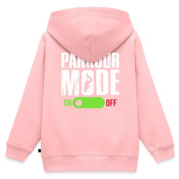 Backflip Salto Akrobatik Parkour Turnen Geschenk - Kinder Premium Organic Zip Hoodie - Rosa - Hinten - AI Model Kid Female (0cm)