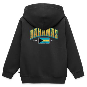 Bahamas - Kids Premium Organic Zip-up Hoodie - black - Back - AI Model Kid Male (0cm)